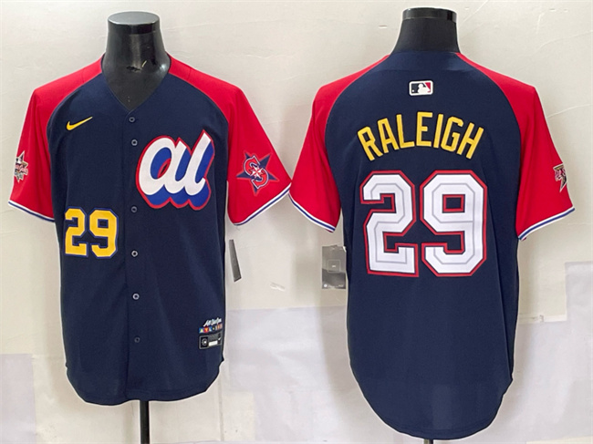 American League #29 Cal Raleigh Navy Red Alternate 2025 All-Star Edition Limited Stitched Baseball Jersey