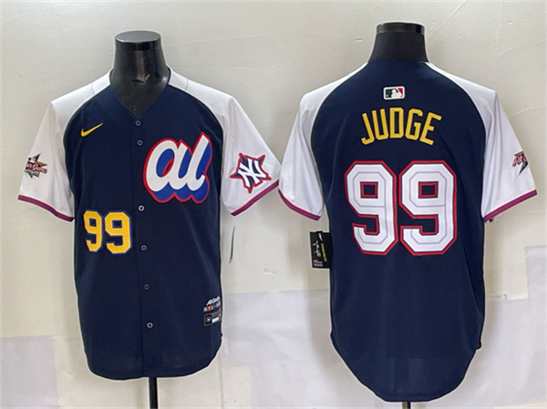 American League #99 Aaron Judge Navy Alternate 2025 All-Star Edition Limited Stitched Baseball Jersey