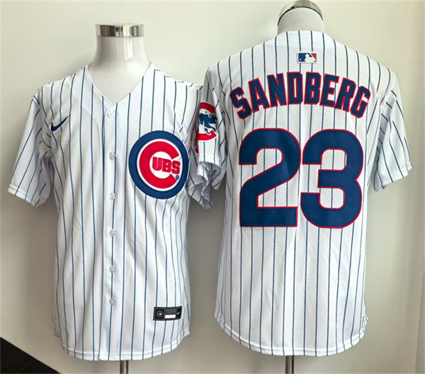 Chicago Cubs #23 Ryne Sandberg White Limited Stitched Baseball Jersey