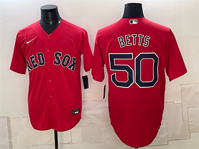 Boston Red Sox #50 Mookie Betts Red Cool Base Stitched Baseball Jersey Boston Red Sox #50 Mookie Betts Red Cool Base Stitched Baseball Jersey