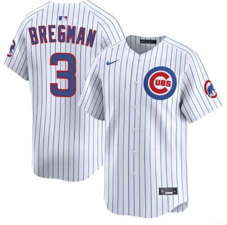 Chicago Cubs #3 Alex Bregman White 2026 Home Limited Stitched Baseball Jersey