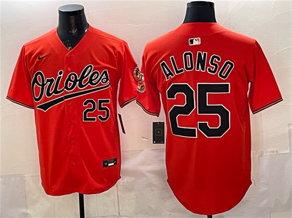Baltimore Orioles #25 Pete Alonso Orange 2025 Limited Stitched Baseball Jersey