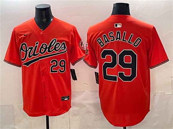 Baltimore Orioles #29 Samuel Basallo Orange 2025 Limited Stitched Baseball Jersey