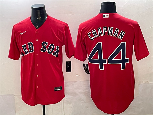 Boston Red Sox #44 Aroldis Chapman Red Cool Base Stitched Baseball Jersey