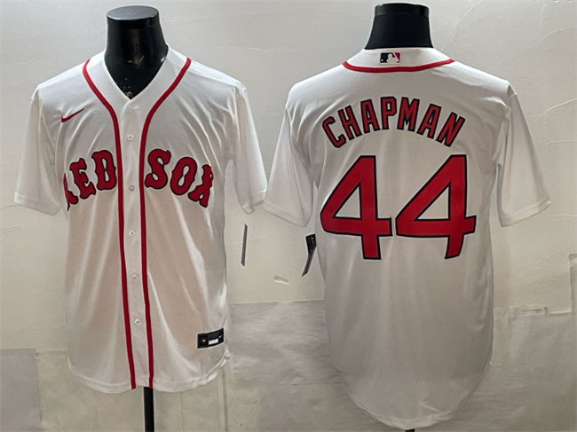 Boston Red Sox #44 Aroldis Chapman White Cool Base Stitched Baseball Jersey