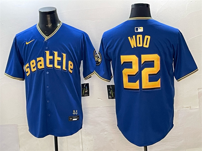 Seattle Mariners #22 Bryan Woo Royal 2025 Limited Stitched jersey