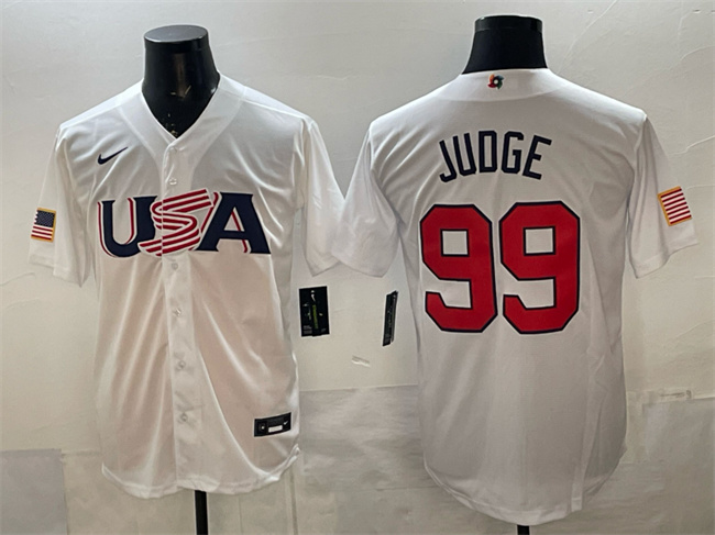 USA Baseball #99 Aaron Judge White World Baseball Classic Stitched Jersey