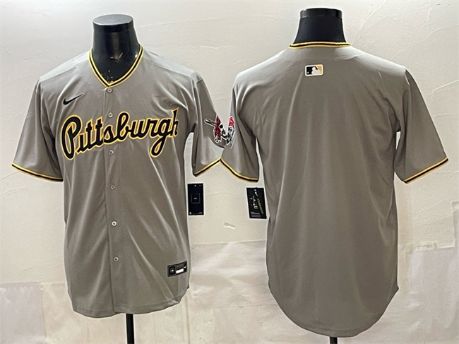 Pittsburgh Pirates Blank Gray Limited Stitched Baseball Jersey