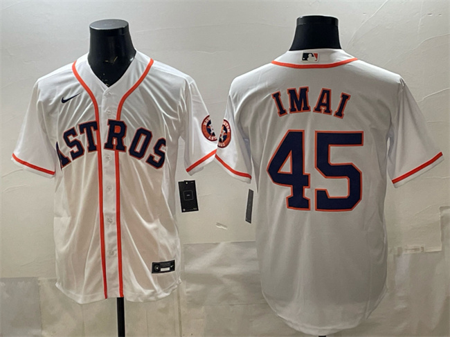 Houston Astros #45 Tatsuya Imai White Cool Base Stitched Jersey