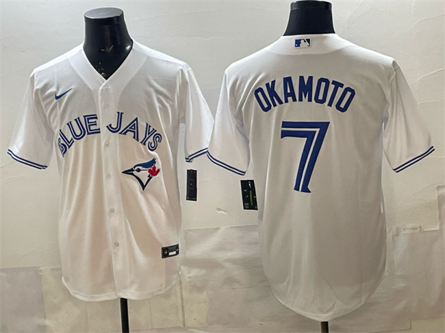Toronto Blue Jays #7 Kazuma Okamoto White 2025 Cool Base Stitched Baseball Jersey