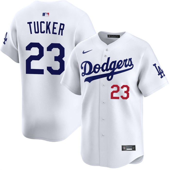 Los Angeles Dodgers #23 Kyle Tucker White 2026 Home Limited Stitched Baseball Jersey Los Angeles Dodgers #23 Kyle Tucker White 2026 Home Limited Stitched Baseball Jersey