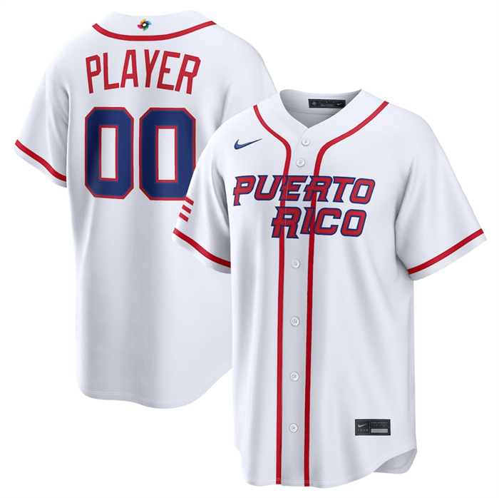 Puerto Rico Baseball Active Player Custom White 2026 World Baseball Classic Home Stadium Stitched Jersey