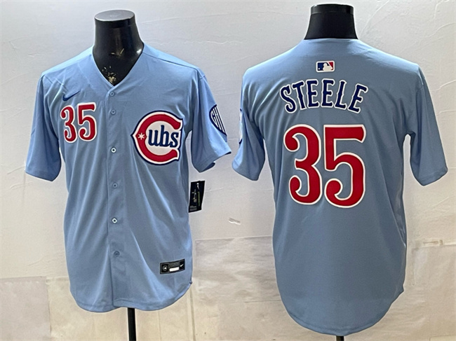 Chicago Cubs #35 Justin Steele Blue 2024 25 2nd Alternate Limited Stitched Baseball Jersey