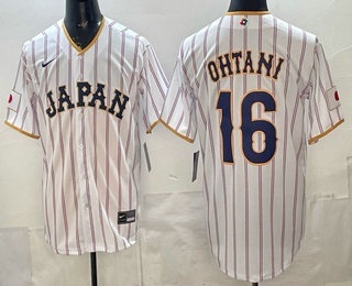 Japan #16 Shohei Ohtani White 2026 World Baseball Classic Cool Base Jersey