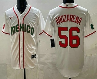 Mexico #56 Randy Arozarena White 2026 World Baseball Classic Cool Base Jersey