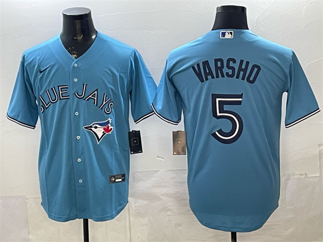 Toronto Blue Jays #5 Daulton Varsho Light Blue 2025 Cool Base Stitched Baseball Jersey Toronto Blue Jays #5 Daulton Varsho Light Blue 2025 Cool Base Stitched Baseball Jersey