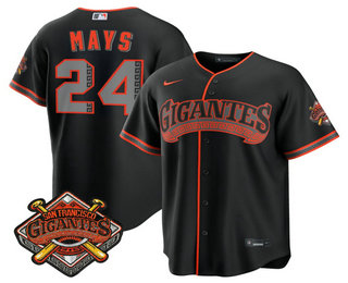 San Francisco Giants #24 Willie Mays Black 2026 Alternate Stadium Stitched Jersey