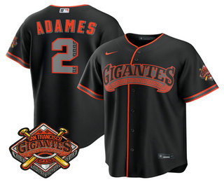 San Francisco Giants #2 Willy Adames Black 2026 Alternate Stadium Stitched Jersey