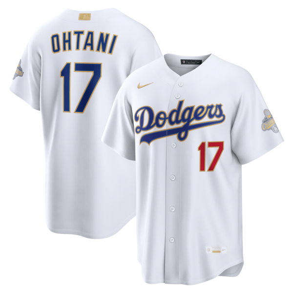 Los Angeles Dodgers #17 Shohei Ohtani Nike White 2026 Gold Collection Stadium Jersey