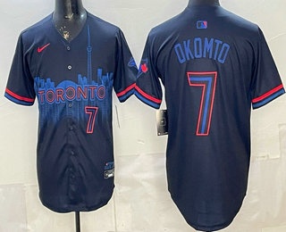 Toronto Blue Jays #7 Kazuma Okamoto Black City Limited Jersey