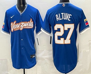 Venezuela #27 Jose Altuve Blue 2026 World Baseball Classic Cool Base Jersey