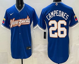 Venezuela #26 Venezuela Blue 2026 World Baseball Classic Cool Base Jersey