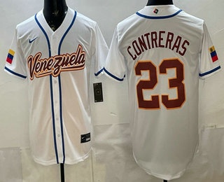 Venezuela #23 William Contreras White 2026 World Baseball Classic Cool Base Jersey