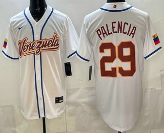 Venezuela #29 Daniel Palencia White 2026 World Baseball Classic Cool Base Jersey