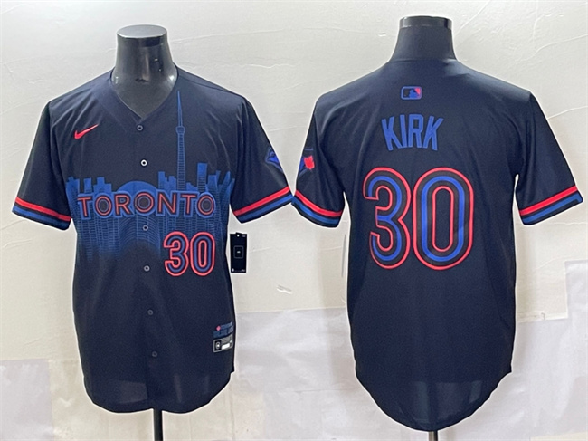 Toronto Blue Jays #30 Alejandro Kirk Navy 2024 City Connect Limited Stitched Baseball Jersey