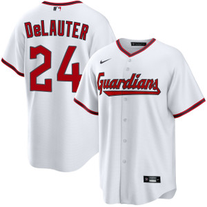 Cleveland Guardians #24 Chase DeLauter White Cool Base Limited Stitched Baseball Jersey