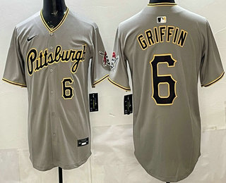 Pittsburgh Pirates #6 Konnor Griffin Grey Limited Jersey