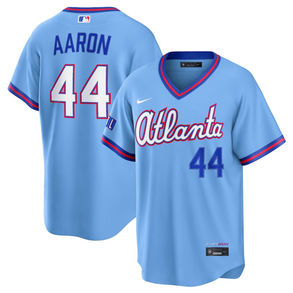 Atlanta Braves #44 Hank Aaron Powder Blue 2026 City Connect Stadium Stitched Baseball Jersey