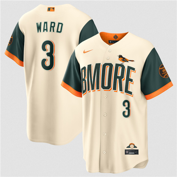 Baltimore Orioles #3 Taylor Ward Natural 2026 City Connect Stadium Stitched Baseball Jersey
