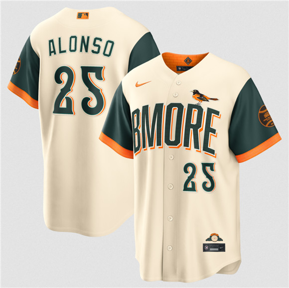 Baltimore Orioles #25 Pete Alonso Natural 2026 City Connect Stadium Stitched Baseball Jersey
