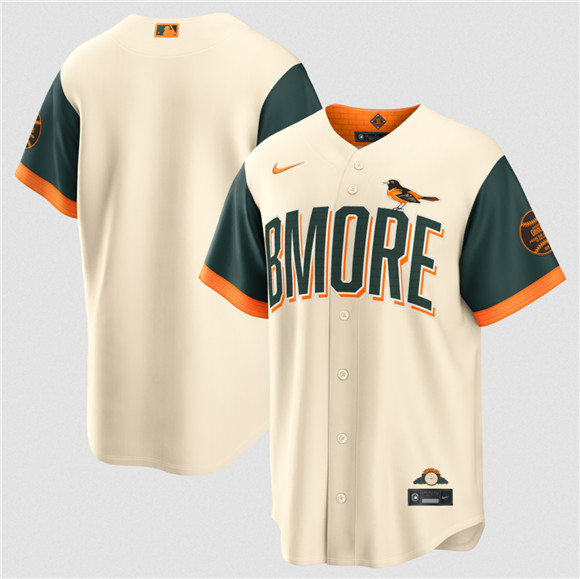 Baltimore Orioles Blank Natural 2026 City Connect Stadium Stitched Baseball Jersey