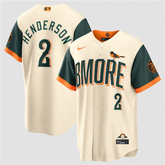 Baltimore Orioles #2 Gunnar Henderson Natural 2026 City Connect Stadium Stitched Baseball Jersey