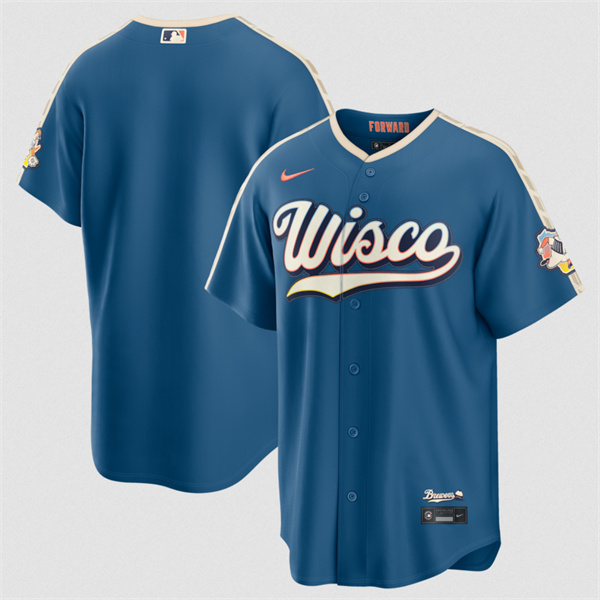 Milwaukee Brewers Blank Mineral Blue 2026 City Connect Stadium Stitched Stitched Baseball Jersey