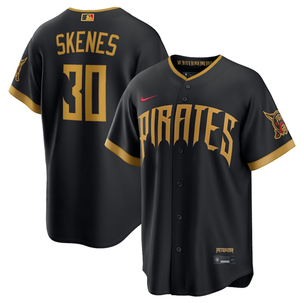 Pittsburgh Pirates #30 Paul Skenes Black 2026 City Connect Stadium Stitched Stitched Baseball Jersey