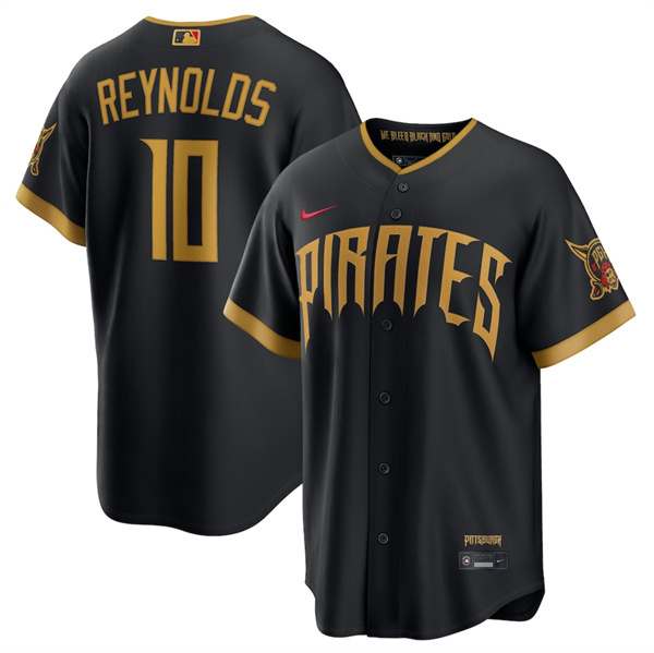 Pittsburgh Pirates #10 Bryan Reynolds Black 2026 City Connect Stadium Stitched Stitched Baseball Jersey