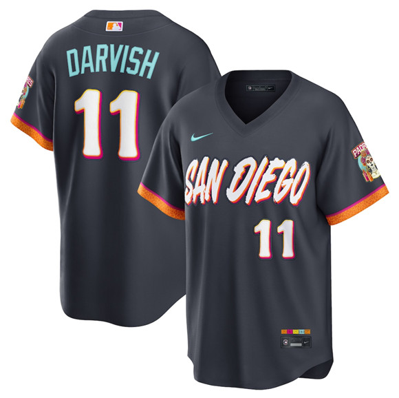 San Diego Padres #11 Yu Darvish Obsidian 2026 City Connect Stadium Limited Stitched Baseball Jersey