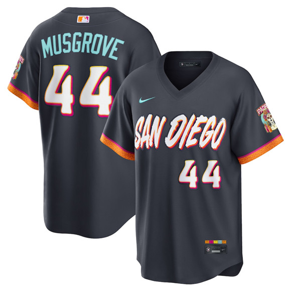 San Diego Padres #44 Joe Musgrove Obsidian 2026 City Connect Stadium Limited Stitched Baseball Jersey