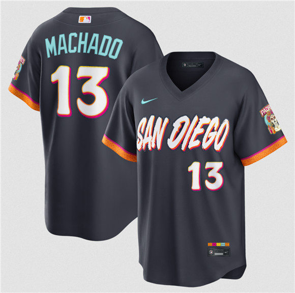 San Diego Padres #13 Manny Machado Obsidian 2026 City Connect Stadium Limited Stitched Baseball Jersey