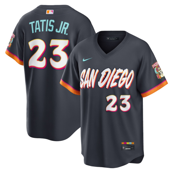 San Diego Padres #23 Fernando Tatis Jr. Obsidian 2026 City Connect Stadium Limited Stitched Baseball Jersey