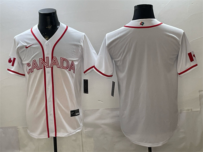 Canada Baseball Blank White 2026 World Baseball Classic Home Stadium Stitched Jersey