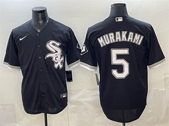Chicago White Sox #5 Munetaka Murakami Black Alternate Stitched Baseball Jersey