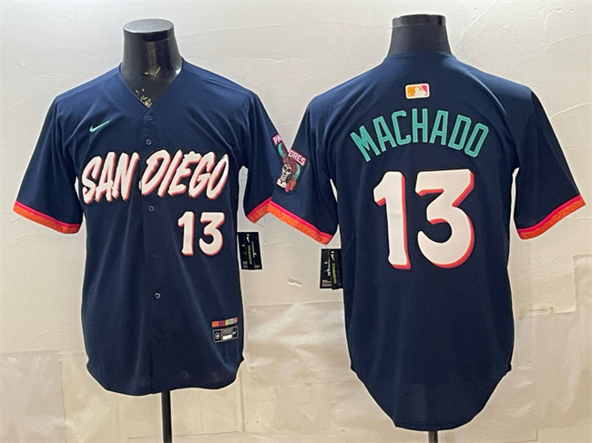San Diego Padres #13 Manny Machado Obsidian 2026 City Connect Limited Stitched Baseball Jersey