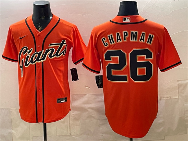 San Francisco Giants #26 Matt Chapman Orange Cool Base Stitched Baseball Jersey