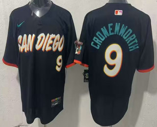 San Diego Padres #9 Jake Cronenworth Black 2026 City Connect Stadium Jersey