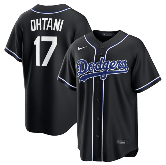 Los Angeles Dodgers #17 Shohei Ohtani 2026 Black Out Stitched Baseball Jersey