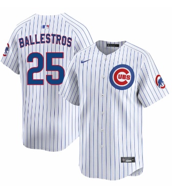 Chicago Cubs #25 Moises ballesteros White Cool Base Stitched Baseball Jersey